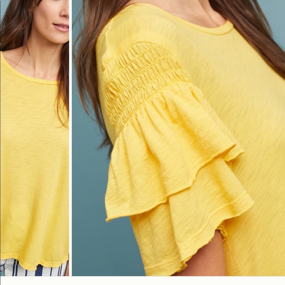 {Anthropologie} Sappho Ruffled Top - Picture 8 of 8
